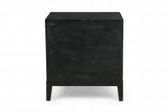 James Mont Pair of American Mid Century Black Matte and Lacquer Bedside Tables - 4274123