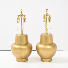 James Mont Pair of JAMES MONT Design Gilt leafed Lamps  - 2483568