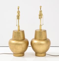 James Mont Pair of JAMES MONT Design Gilt leafed Lamps  - 2483570