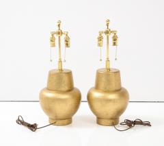 James Mont Pair of JAMES MONT Design Gilt leafed Lamps  - 2483577