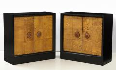 James Mont Pair of James Mont Oak Front Cabinets  - 1924510