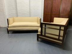 James Mont Pair of Walnut James Mont Sofas - 1326307