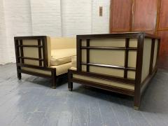 James Mont Pair of Walnut James Mont Sofas - 1326310