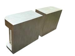 James Mont RARE MODERNIST SILVER LEAFED ART DECO SIDE TABLES BY JAMES MONT - 4618458