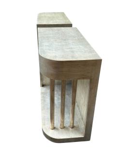 James Mont RARE MODERNIST SILVER LEAFED ART DECO SIDE TABLES BY JAMES MONT - 4618460