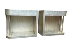 James Mont RARE MODERNIST SILVER LEAFED ART DECO SIDE TABLES BY JAMES MONT - 4618463