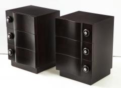 James Mont Rare Pair of Wave Front Cabinets Nightstands by James Mont  - 1269740