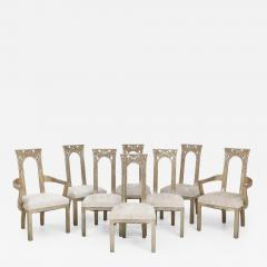 James Mont Set of Eight Art Deco influenced Dining Chairs by James Mont  - 2294200