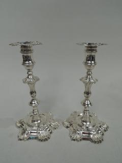 James Morison Set of 4 English Georgian 6 Shell Candlesticks by Morison 1756 - 3758036