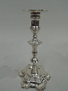 James Morison Set of 4 English Georgian 6 Shell Candlesticks by Morison 1756 - 3758063