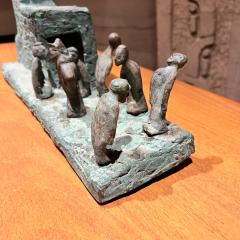 James N Wines Vintage Heavy Bronze Sculpture Seven Figures - 3687452