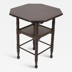 James Plucknett Bruce Talbert Style of a Fine Aesthetic Movement Walnut Two Tier Side Table - 4233043