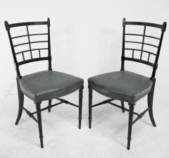 James Plucknett James Plucknett A pair of Anglo Japanese ebonized side chairs - 4183312