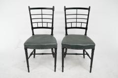 James Plucknett James Plucknett A pair of Anglo Japanese ebonized side chairs - 4183313