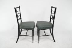 James Plucknett James Plucknett A pair of Anglo Japanese ebonized side chairs - 4183315