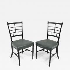 James Plucknett James Plucknett A pair of Anglo Japanese ebonized side chairs - 4221860