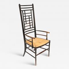 James Plucknett James Plucknett attri an exagerated high back AngloJapanese ebonized armchair - 4233046