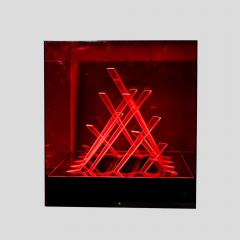 James Rivi re Cubo Di Teo Space Age Red Kinetic Lamp By James Riviere - 4426482
