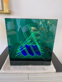 James Rivi re Lamp Sculpture Cinetic Cubo di Teo Plexiglass by James Riviere Italy 1970s - 2722166