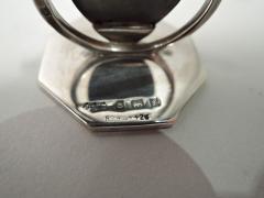 James William Benson Set of 4 English Enamel Ennobling Armorial Place Card Holders - 3753835