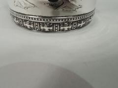 James William Benson Set of 4 Place Card Holders with University College at Oxford Arms - 3753827