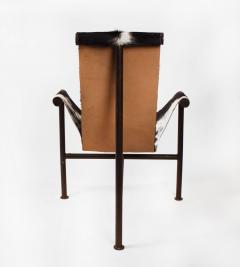 Jan Barboglio Jan Barboglio Sling Chair and Ottoman in Cowhide Patinated Steel Texas Artist - 2091091