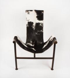 Jan Barboglio Jan Barboglio Sling Chair and Ottoman in Cowhide Patinated Steel Texas Artist - 2091093