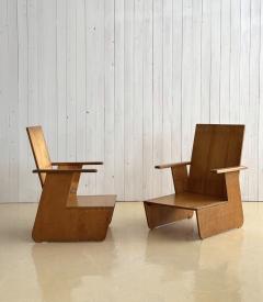 Jan Den Drijver Attributed to Jan den Drijver two armchairs circa 1930 - 4098173