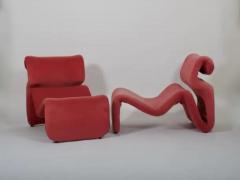 Jan Ekselius A set of two Etcetera lounge chairs with an ottoman by Jan Ekselius Sweden c1970 - 3952961