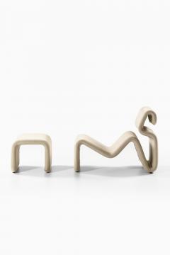 Jan Ekselius Etcetera Lounge Chair in Steel and Wool by Jan Ekselius 1960s - 4572062