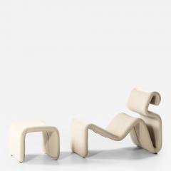 Jan Ekselius Etcetera Lounge Chair in Steel and Wool by Jan Ekselius 1960s - 4574334