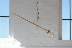 Jan Garncerak Hasta Hand Made Brass and Blown Glass Suspension Lamp - 664821