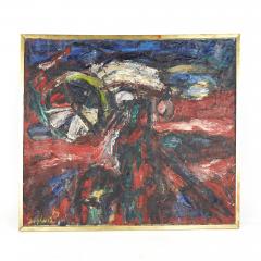 Jan Sierhuis Mid Century 1959 Signed Oil on Canvas Painting - 3695761