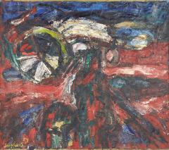 Jan Sierhuis Mid Century 1959 Signed Oil on Canvas Painting - 3696420
