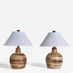 Jane Gordon Martz Table Lamps in Ceramic for Marshal Studios 1950s - 4779730