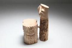 Janne Schimmel Echo Stool Teeth Contemporary Wooden Chair Schimmel Schweikle 2020 - 3413394