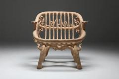 Janne Schimmel Goo Lounge Chair Wooden Chair with Ornamental Features Schimmel Schweikle - 3413310