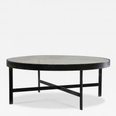 Janni Van Pelt Janni van Pelt Coffee Table in Patinated Metal and Glass The Netherlands 1950s - 4396866