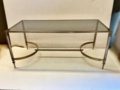 Jansen Attributed Steel Brass Coffee Table - 2679822