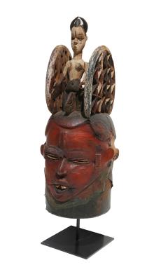 Janus Mask with Horned Figure - 4588893