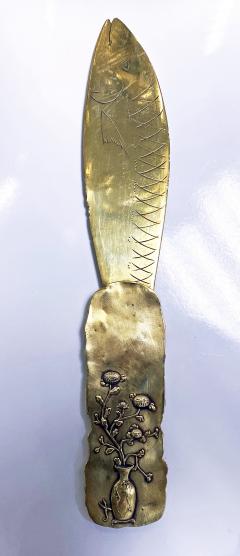 Japanese 19th century Mixed Metals Letter Opener C 1880 - 2597223