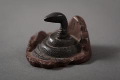 Japanese Antique Bronze Seal in the Shape of a Snake - 4155662