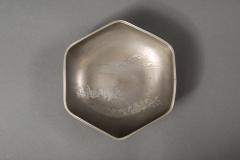 Japanese Antique Faceted Pewter Bowl - 3914118