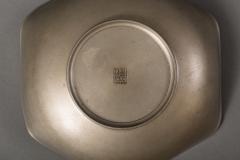 Japanese Antique Faceted Pewter Bowl - 3914119