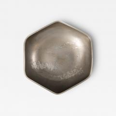 Japanese Antique Faceted Pewter Bowl - 3917508