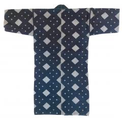 Japanese Antique Farmer Jacket with Bold Katazome Resistant Dye - 4812884