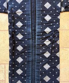 Japanese Antique Farmer Jacket with Bold Katazome Resistant Dye - 4812889