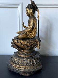 Japanese Antique Gilt Wood Buddha Statue - 2558290