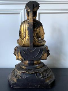 Japanese Antique Gilt Wood Buddha Statue - 2558291