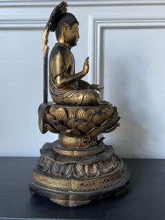 Japanese Antique Gilt Wood Buddha Statue - 2558292